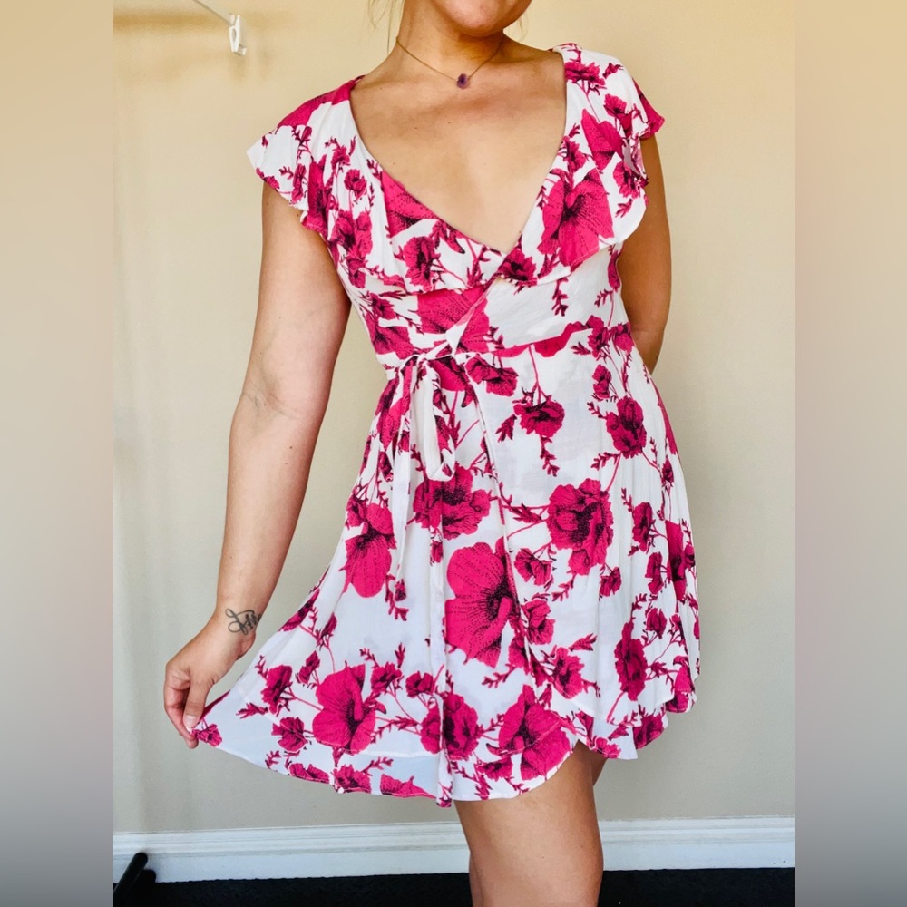 Free People Floral Wrap Dress